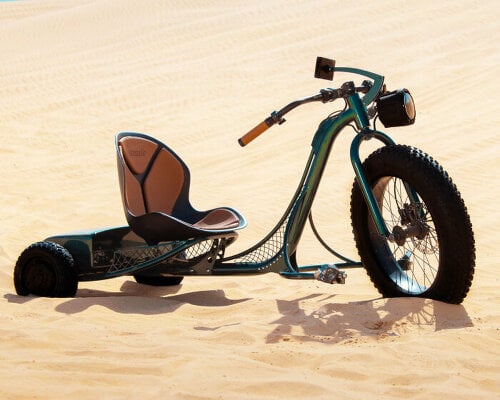 electric tricycle 'VOOK' with puncture-proof tires can bike on sand, gravel and road