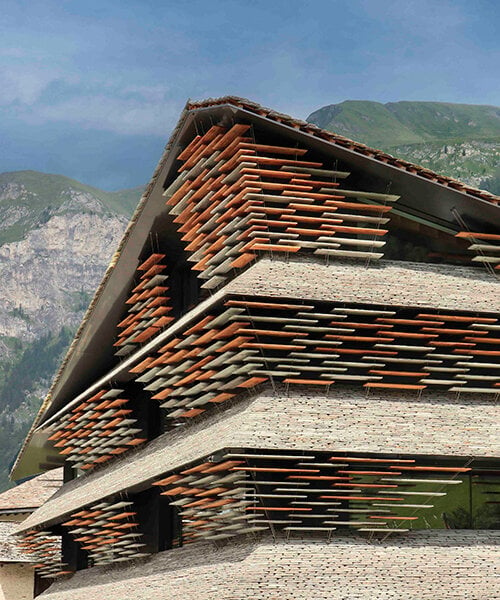 kengo kuma blends tradition with contemporary elements for haus balma in vals, switzerland