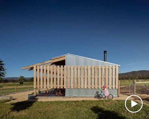 BRD studio's off-grid house in australian foothills implements passive solar design principles 